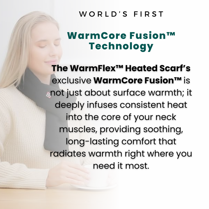 Lisslune | WarmFlex™ Heated Wrap for Neck | Heated Scarf for UK Winters