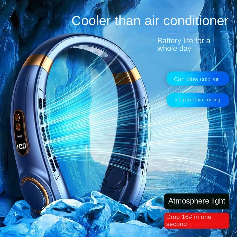 Lisslune | Digital Display Wearable Neck Fan