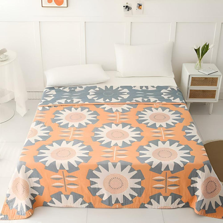 Lisslune | Windmill Flower Patterns Cotton Blanket