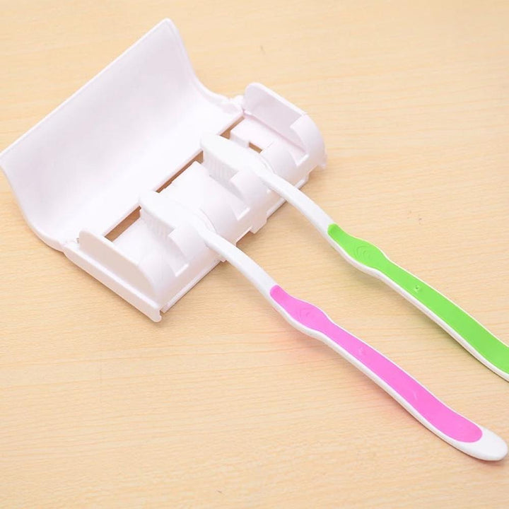 Lisslune | Automatic toothpaste dispenser and toothbrush holder set
