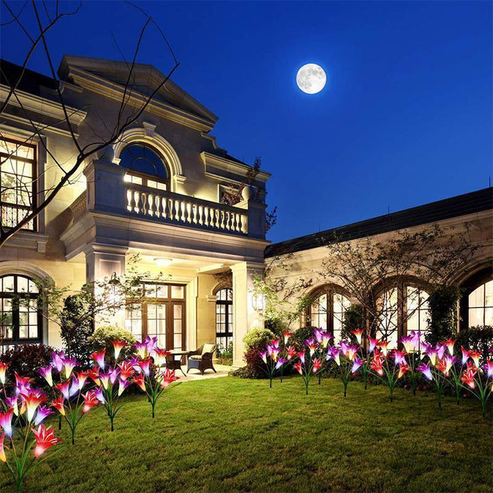 Lisslune | Solar powered LED flower, Solar Garden Stake Lights