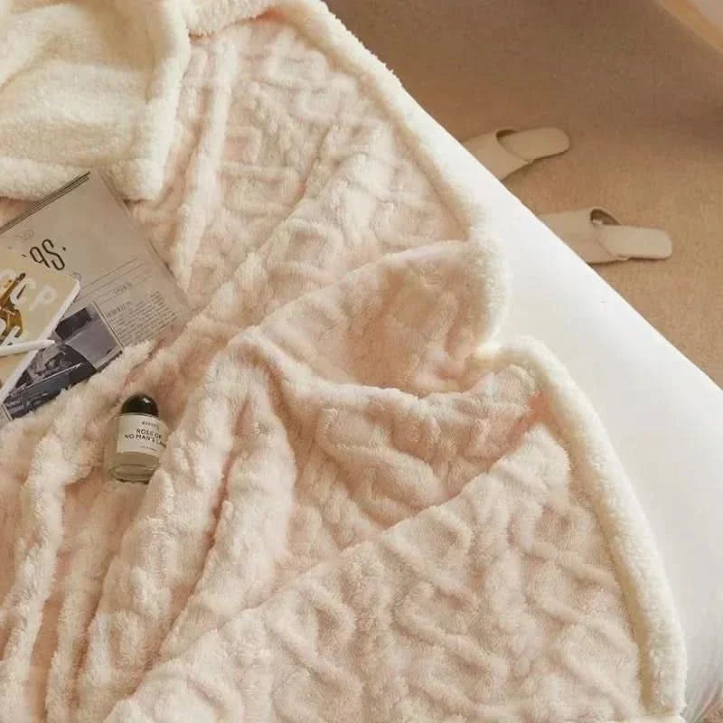 Lisslune | Thick Lambswool Fleece Winter Blanket Soft Warm Throw