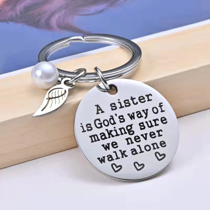 Lisslune | A sister is God's way of ensuring that we never walk alone keychain