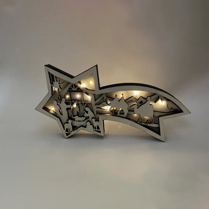 Lisslune | LED Wood Christmas Star Light
