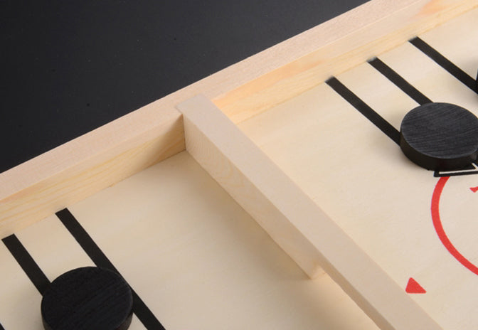 Lisslune | Wooden Hockey Board Game, for Intelligence, Reaction Training & Hand-eye Coordination, for Party and Home