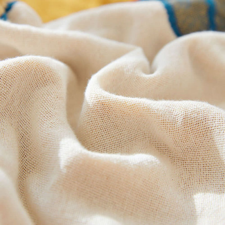 Lisslune | Ethereal Cotton Floral Bird Blanket