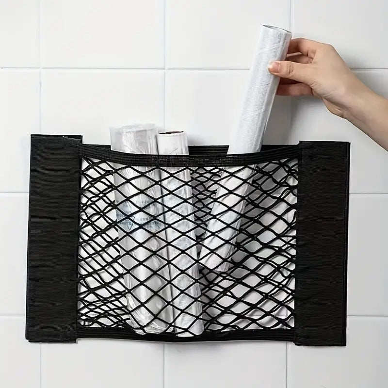 Lisslune | Plastic Bags Storage Net Bag (With Adhesive Tape)