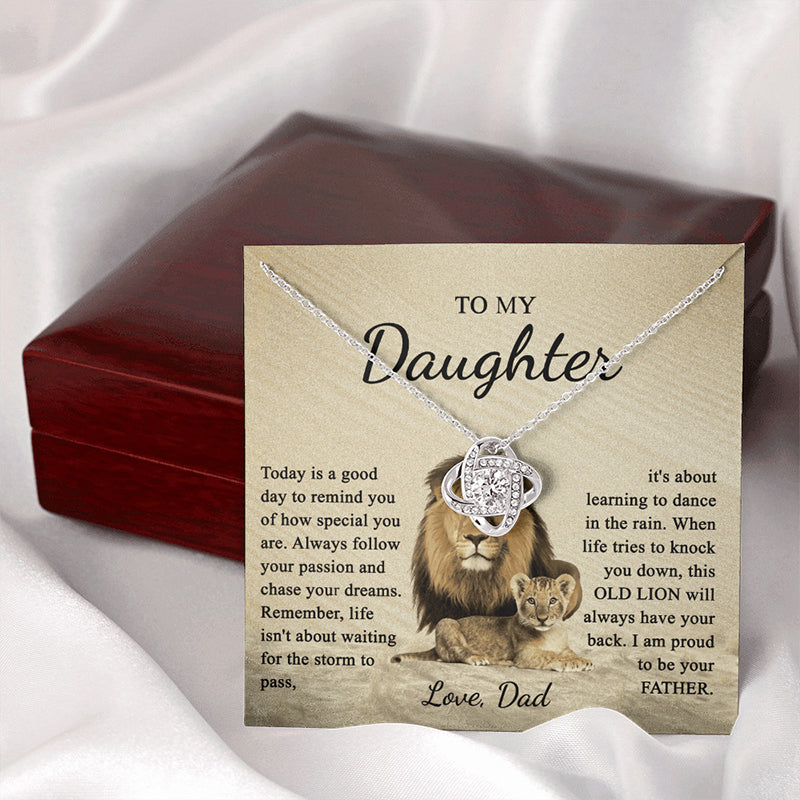 Lisslune | To my daughter dear knot necklace