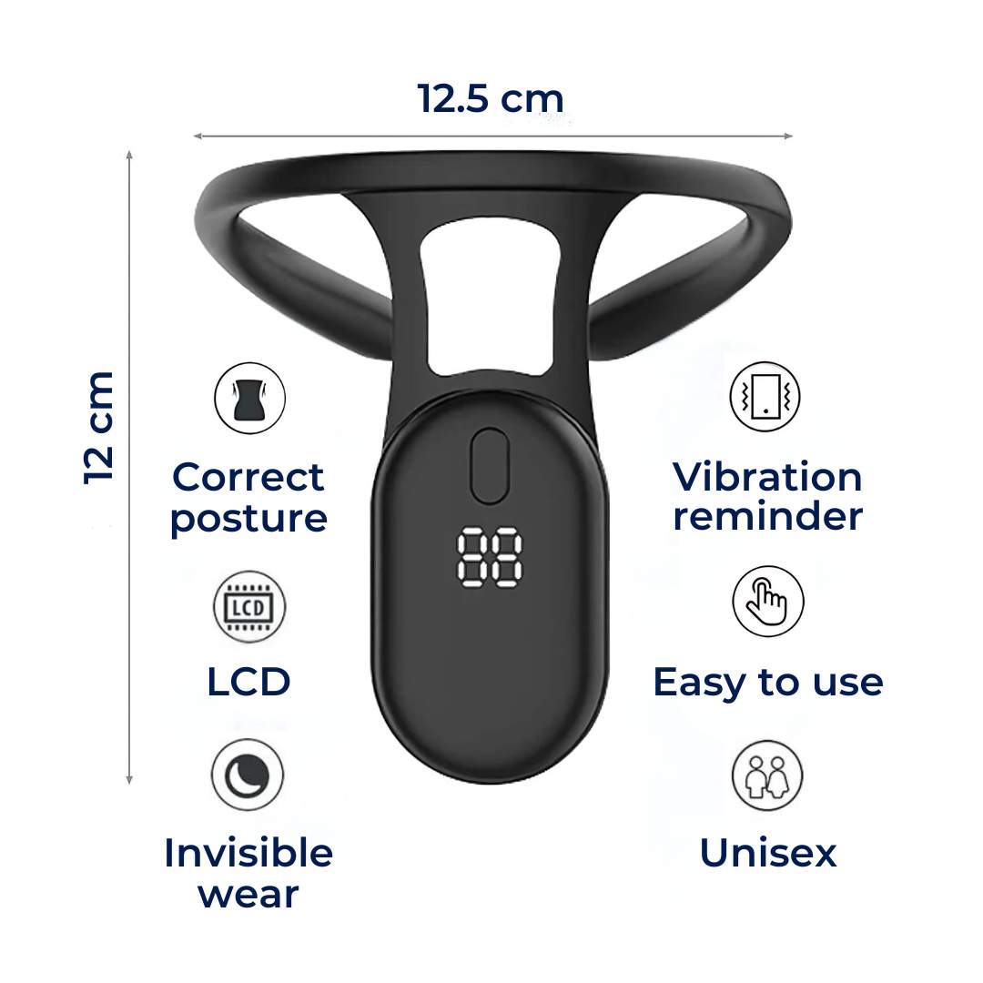 Lisslune | Posture Corrector for Neck and Back | Real-Time Feedback, Lightweight & Breathable for Home, Office & Long Drives