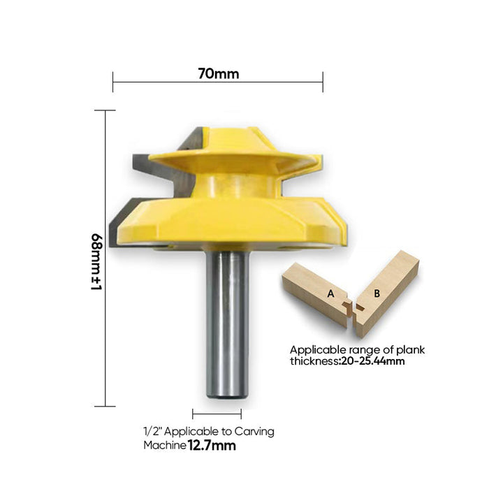 Lisslune | Router Bit 45-Degree Glue Joint Lock Miter