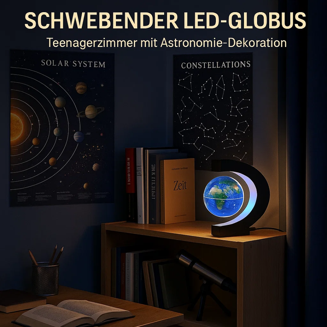 Lisslune | AstroGlobe LED World Globe – Floating Globe Lamp with Magnetic Suspension