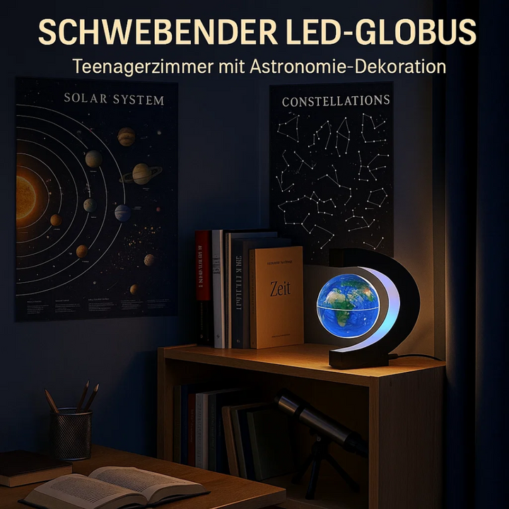 Lisslune | AstroGlobe LED World Globe – Floating Globe Lamp with Magnetic Suspension