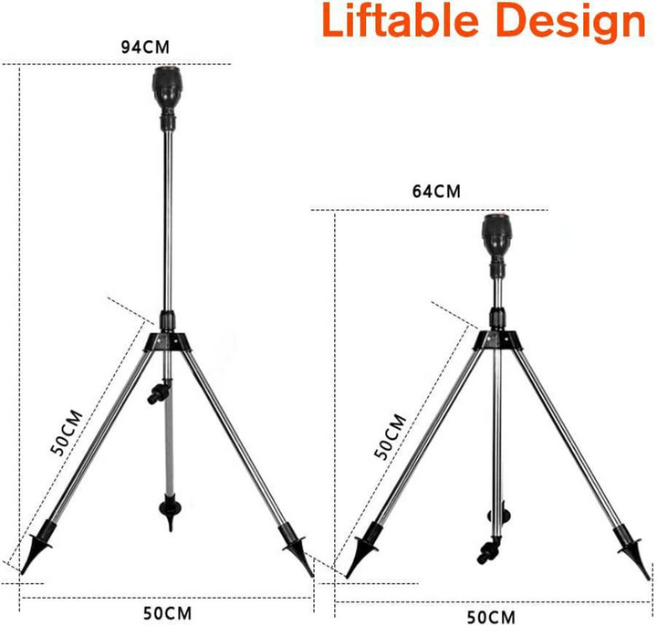 Lisslune | Automatic Rotating Garden Sprinkler with Retractable Tripod for the Garden