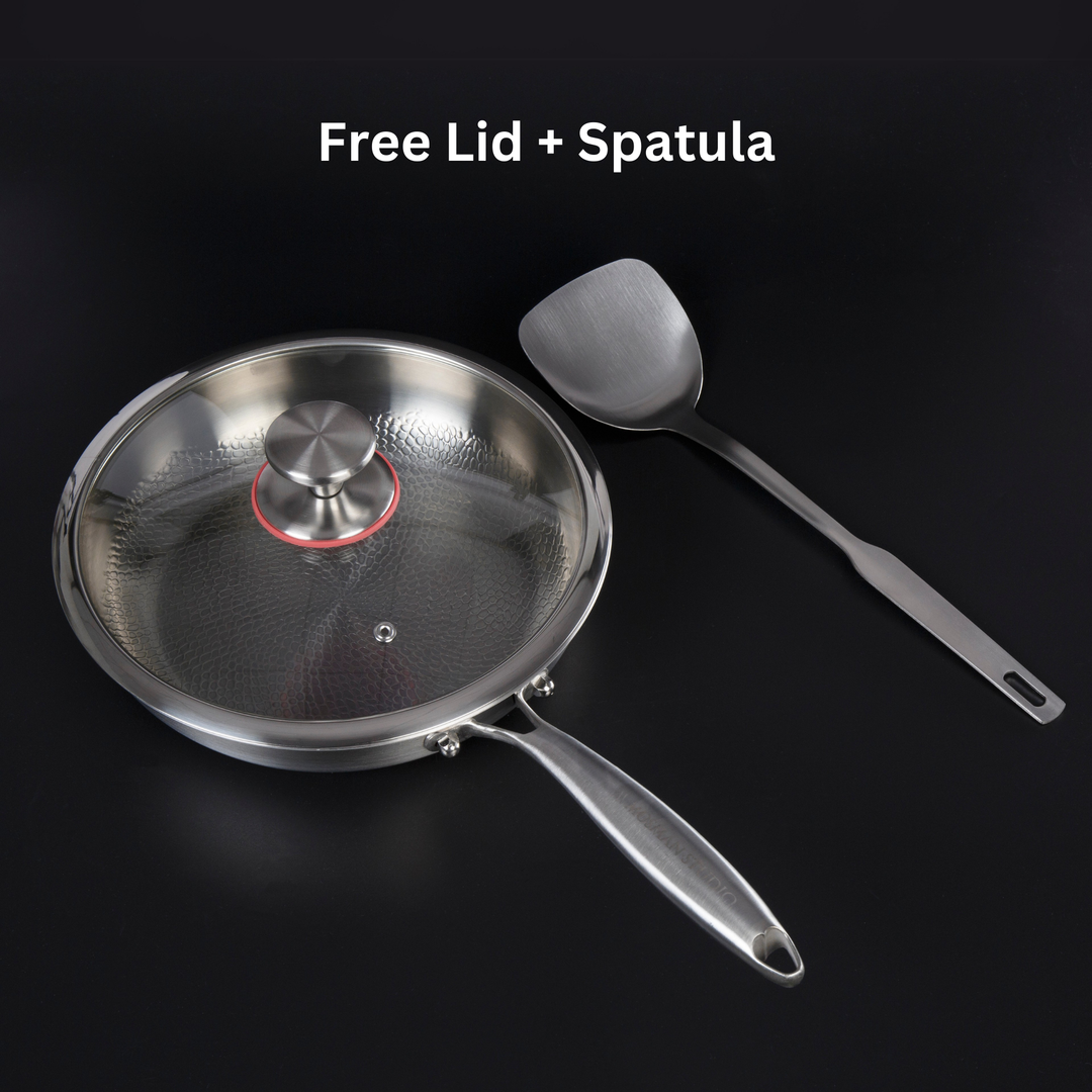Lisslune | Titanium Frying Pan | Non-Toxic, Naturally Non-Stick & Ideal for Healthy Cooking