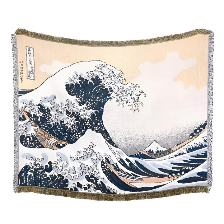 Lisslune | Classic Great Wave Throw Blanket