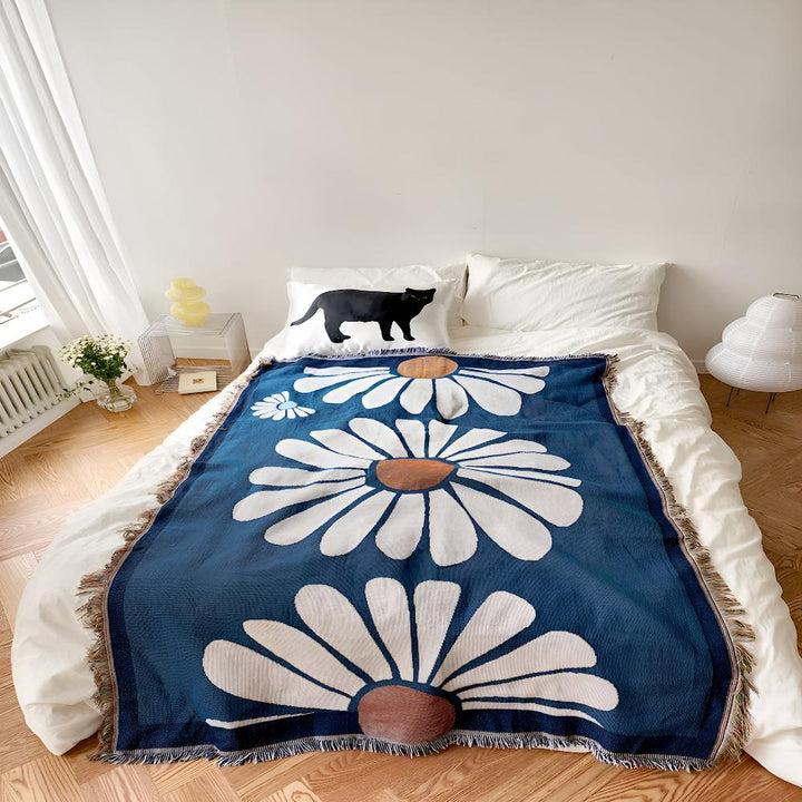 Lisslune | Cozy Daisy Woven Throw