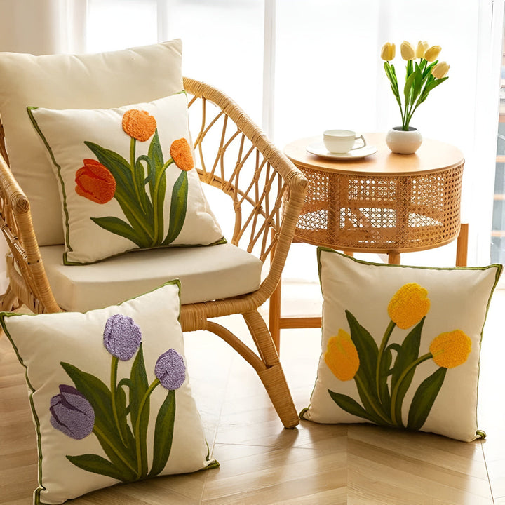 Lisslune | Blooming Tulip Cushion Cover