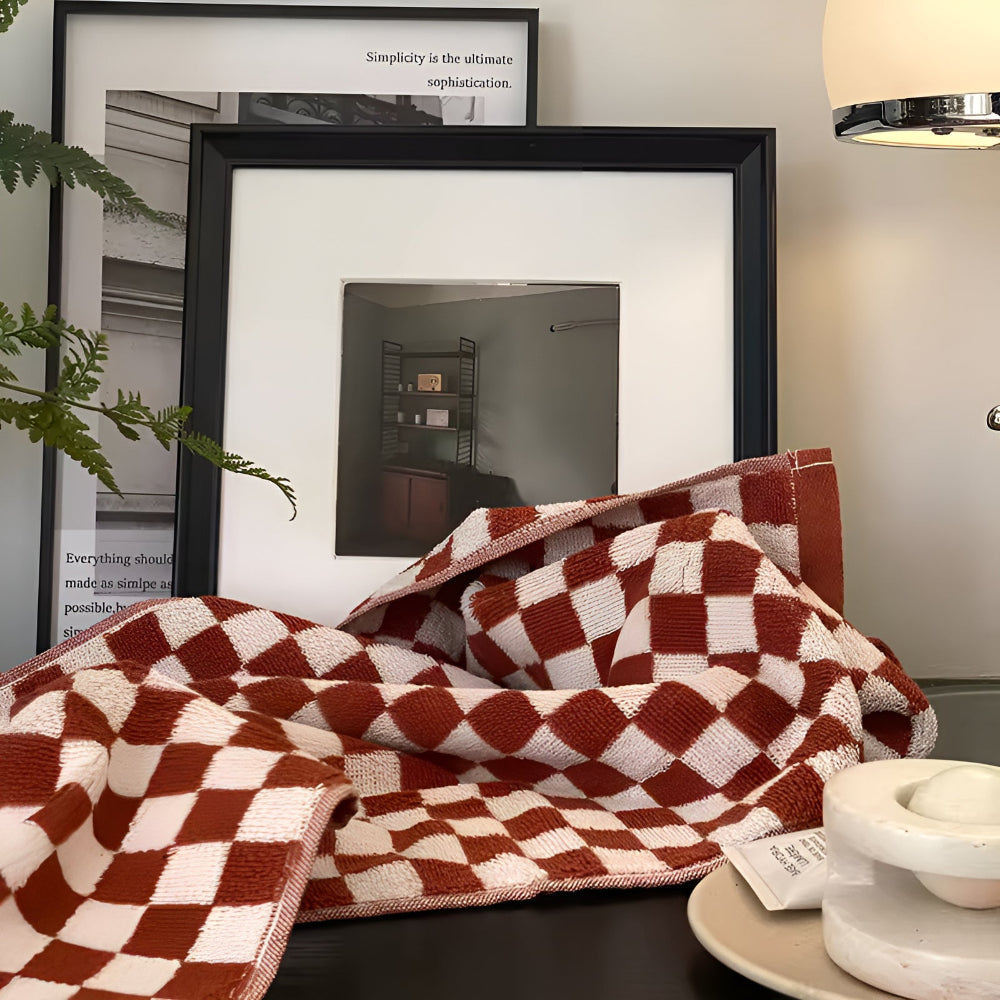 Lisslune | Retro Checkmate Cotton Towel