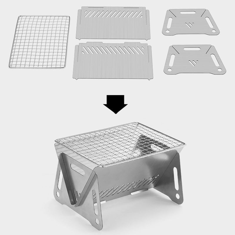Lisslune | Stainless steel foldable grill
