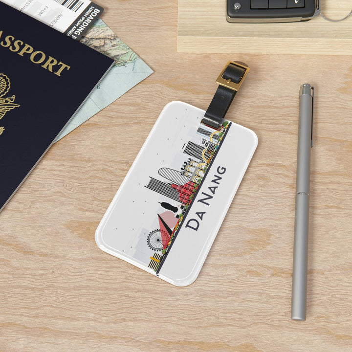 Lisslune | Chic Acrylic Travel Luggage Tag with Stylish Leather Handle