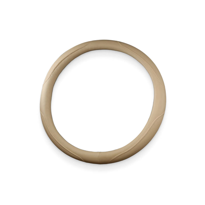 Lisslune | Beige Polyurethane Leather Steering Wheel Cover
