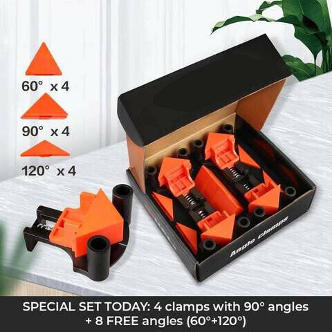 Lisslune | Clamp set (4pcs) + FREE 60°, 90° & 120° heads