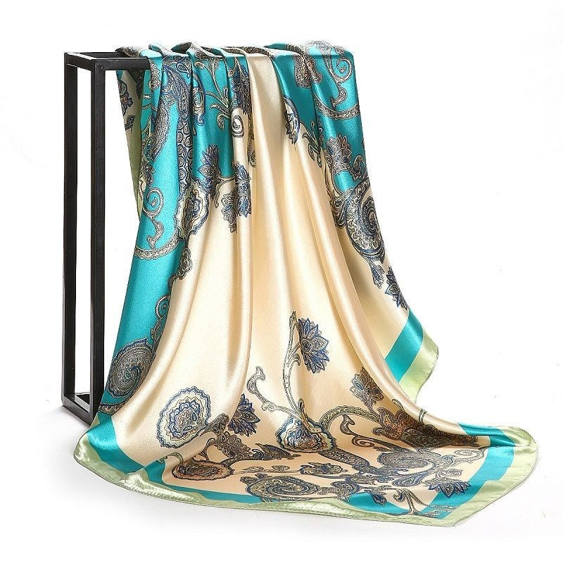 Lisslune | Large square scarf Simulation silk scarf All-match scarf Scarf
