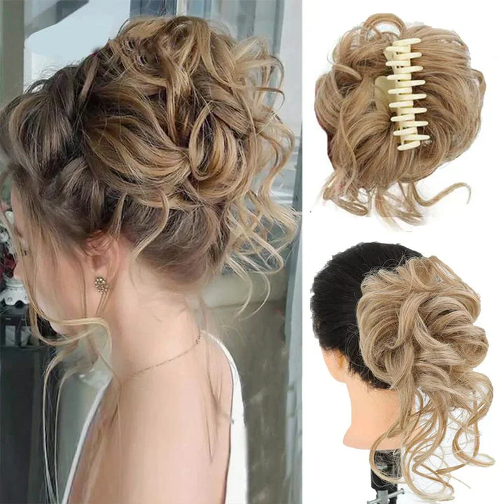 Lisslune | Curly Hair Bun – Clip-in Hair Piece with Volume and Natural Look