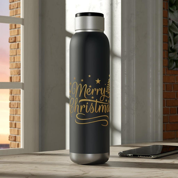Lisslune | Holiday Harmony: Bluetooth Speaker & Insulated Bottle with LED Lighting - 22oz Music & Hydration Companion