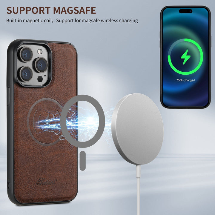 Lisslune | Leather phone case with card holder and MagSafe compatibility