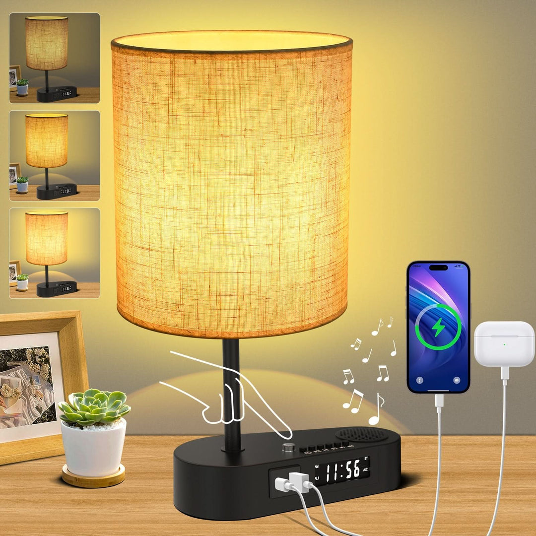 Lisslune | ARA - Alarm clock with charging connection and table lamp