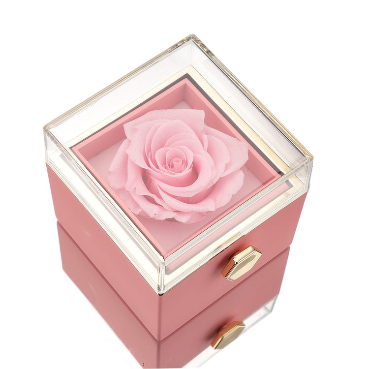 Lisslune | [Ideal Gift] Eternal Rose Box - With engraved necklace & artificial rose