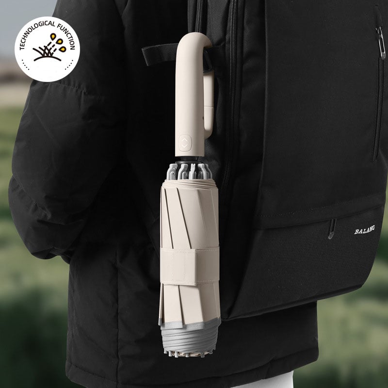 Lisslune | Ring buckle umbrella, Reflective Safety Strip, Sturdy Windproof, Travel Portable
