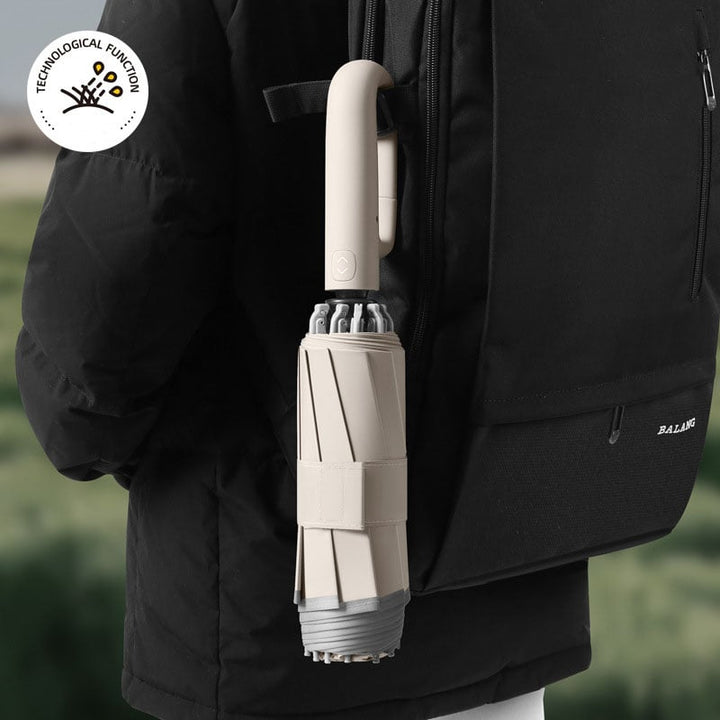 Lisslune | Ring buckle umbrella, Reflective Safety Strip, Sturdy Windproof, Travel Portable