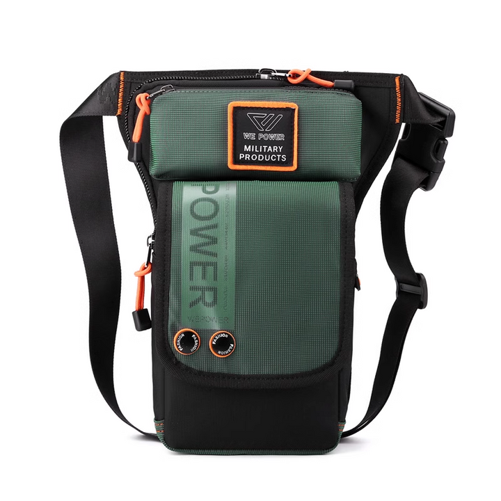 Lisslune | Personalized Men's Motorcycle Style Waterproof Nylon Leg Chest Bag