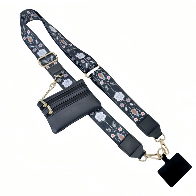 Lisslune | Adjustable Phone Lanyard Crossbody Strap with Wallet
