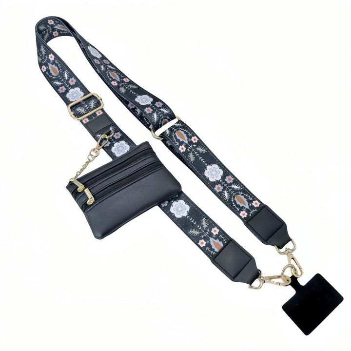Lisslune | Adjustable Phone Lanyard Crossbody Strap with Wallet