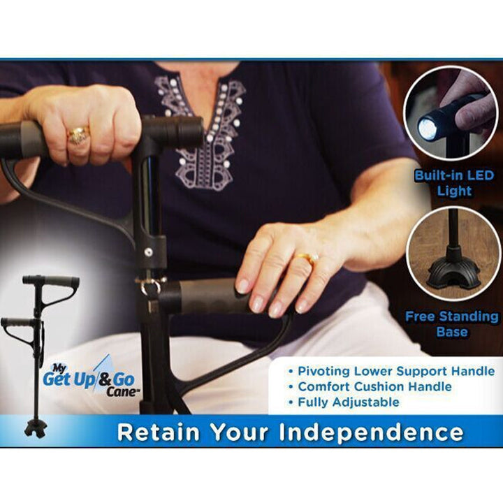 Lisslune | Non-slip Folding Walking Stick With LED Light