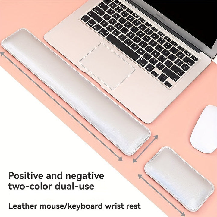 Lisslune | Three-Piece Desk Set made of PU Leather - With Pad and Wrist Supports