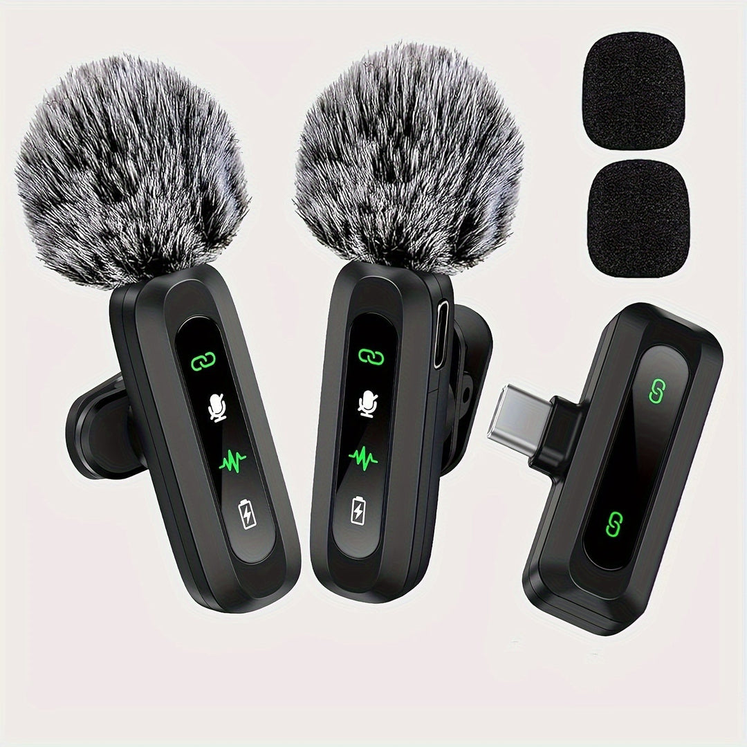 Lisslune | SoundSnap Wireless Clip Microphone – USB-C Microphone for Smartphone and Tablet