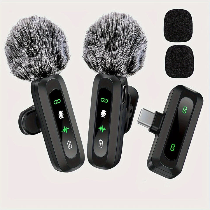 Lisslune | SoundSnap Wireless Clip Microphone – USB-C Microphone for Smartphone and Tablet