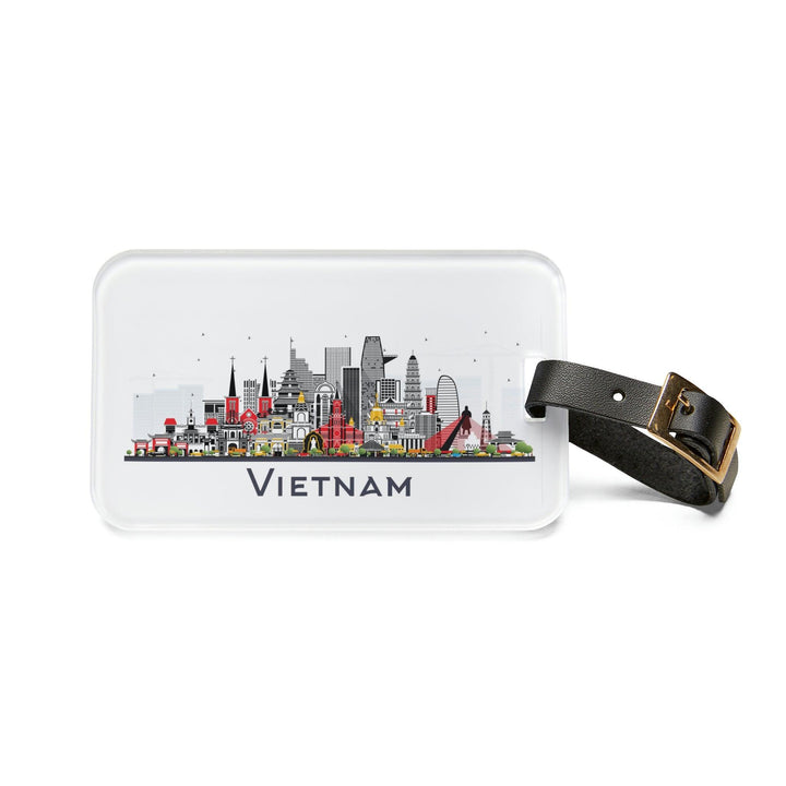 Lisslune | Personalized Explorer Acrylic and Leather Luggage Tag