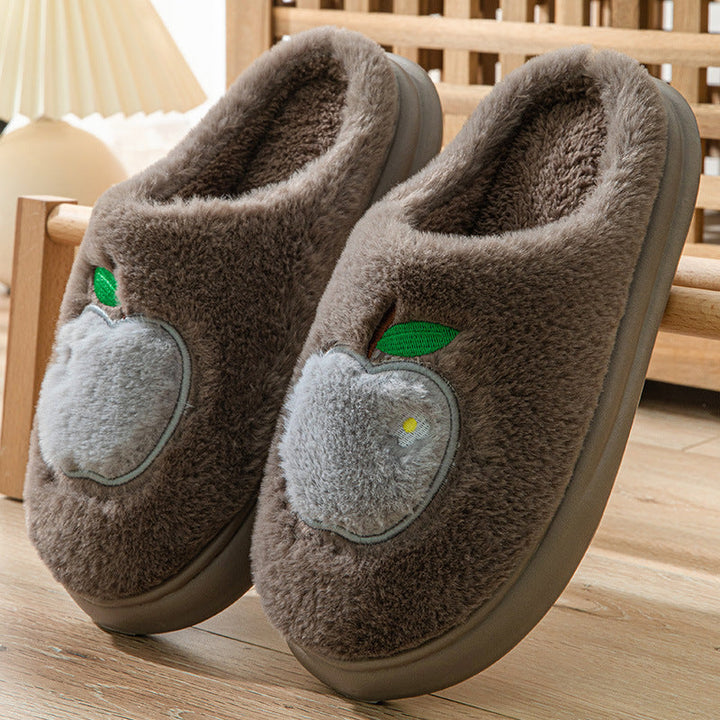 Lisslune | Cotton Slippers For Women Autumn And Winter Indoor Warm And Cute Home Slippers Nonslip Fuzzy Plush Shoes