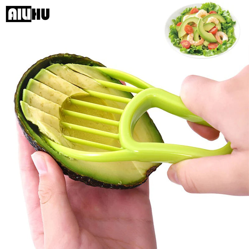 Lisslune | 3 in 1 Avocado Slicer Shea Corer Butter Fruit Peeler Cutter Pulp Separator Plastic Knife Kitchen Appliances Vegetable Tools Kitchen Gadgets