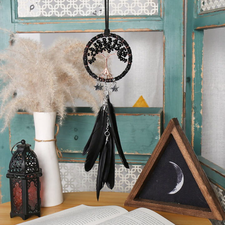 Lisslune | Frendorf Tree of Life Gemstone Dreamcatcher Hanging Jewelry