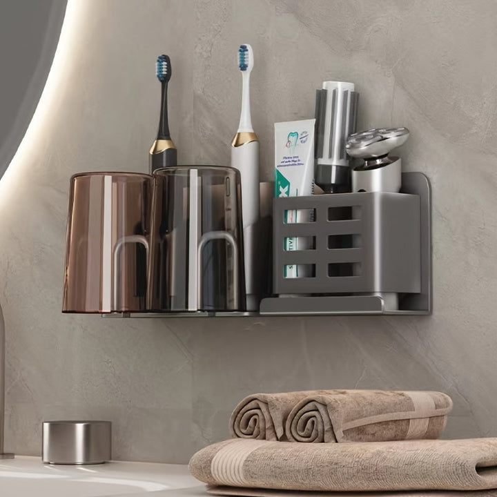 Lisslune | BristleHub Wall-Mounted Electric Toothbrush Holder – Aluminium Bathroom Organiser with Drainage Holes