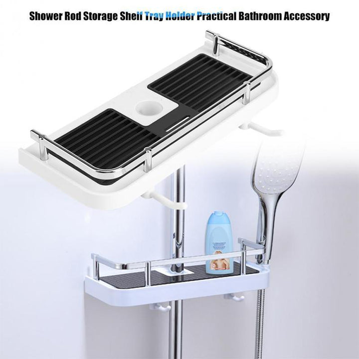 Lisslune | Storage rack for shower rack on bathroom rod