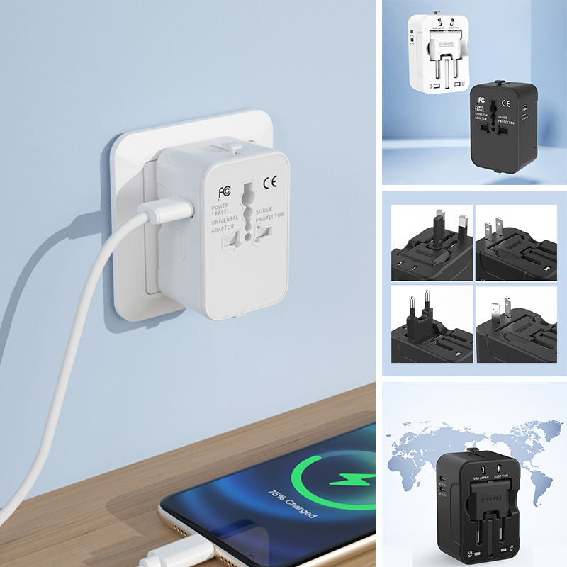 Lisslune | Universal travel adapter with dual USB ports