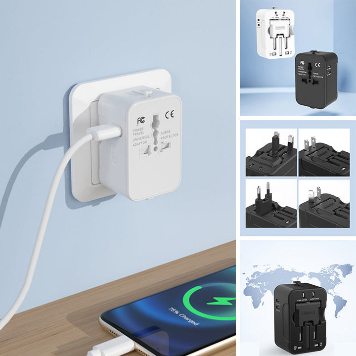 Lisslune | Universal travel adapter with dual USB ports