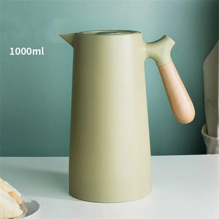 Lisslune | 1L Thermos Vintage Water Bottle Thermal Insulation Kettle Home Thermal Insulation Pot Glass Liner Thermos Hot Pitcher Water Jug